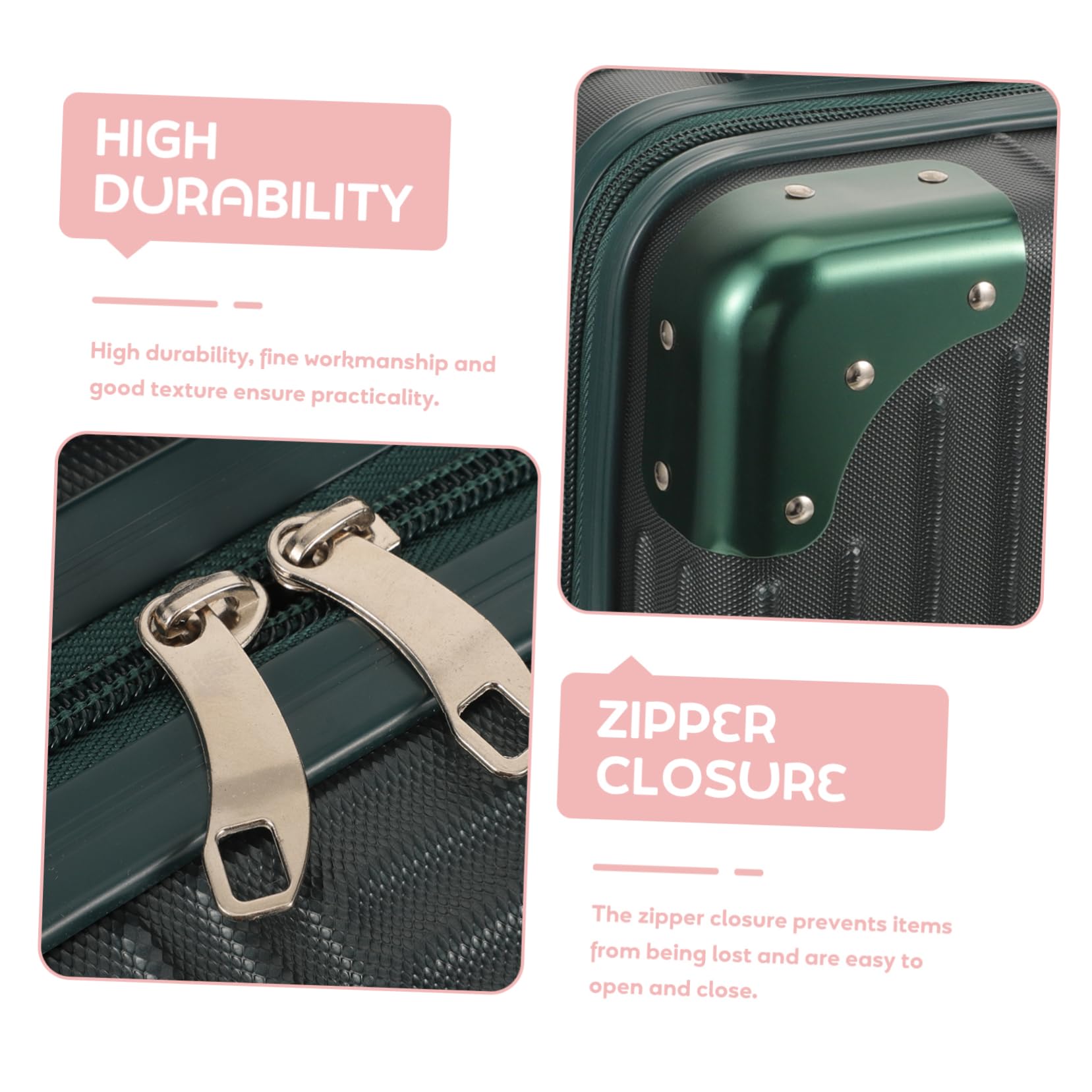 SHERCHPRY Borsa Cosmetica da Viaggio in Abs Verde Portatile per Trucchi e Prodotti per Bagno, Custodia per Viaggi e Spedizioni