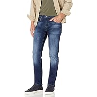Buffalo David Bitton Men's Ash-x Slim Fit Denim Jean, Sanded And Faded Indigo