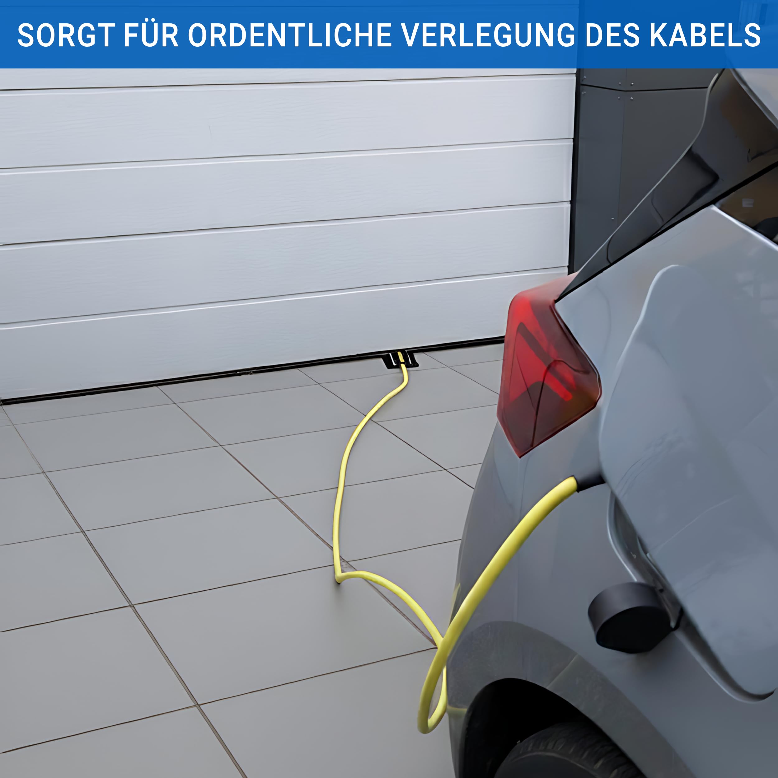 Ochrona kabla do ładowania do bramy garażowej | chroni kabel ładujący typu 2 przed uszkodzeniem | wytrzymała ochrona przed przejechaniem do kabla do ładowania samochodu elektrycznego o średnicy