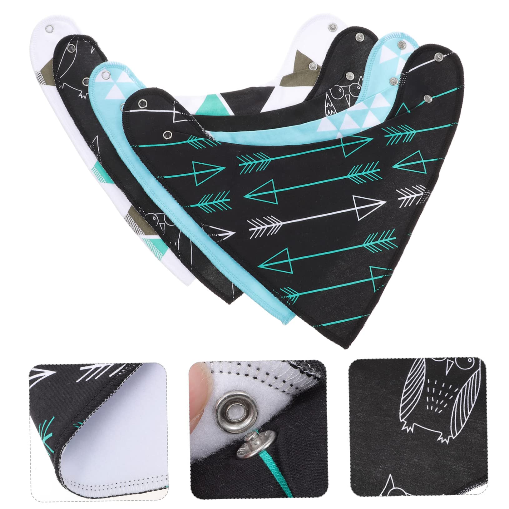 Toyvian 12pezzi Bavaglini Per Cotone Impermeabili Da Bandana Assorbente Per Alimentazione e Salivazione Morbidi e Delicati Sulla Per Mesi