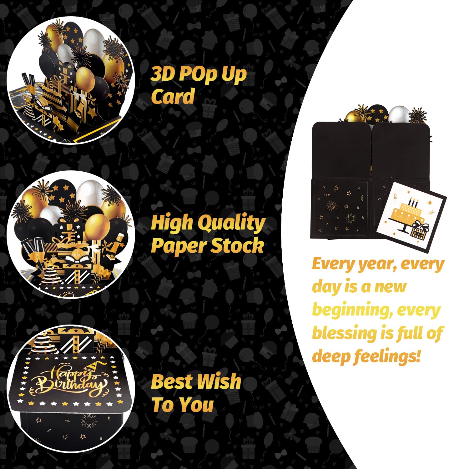 Happy Birthday Pop-Up 3D Card | Dragonfly & Lotus Design | For Wife, Husband, Mom, Dad, Friend (Birthday, Thank You)