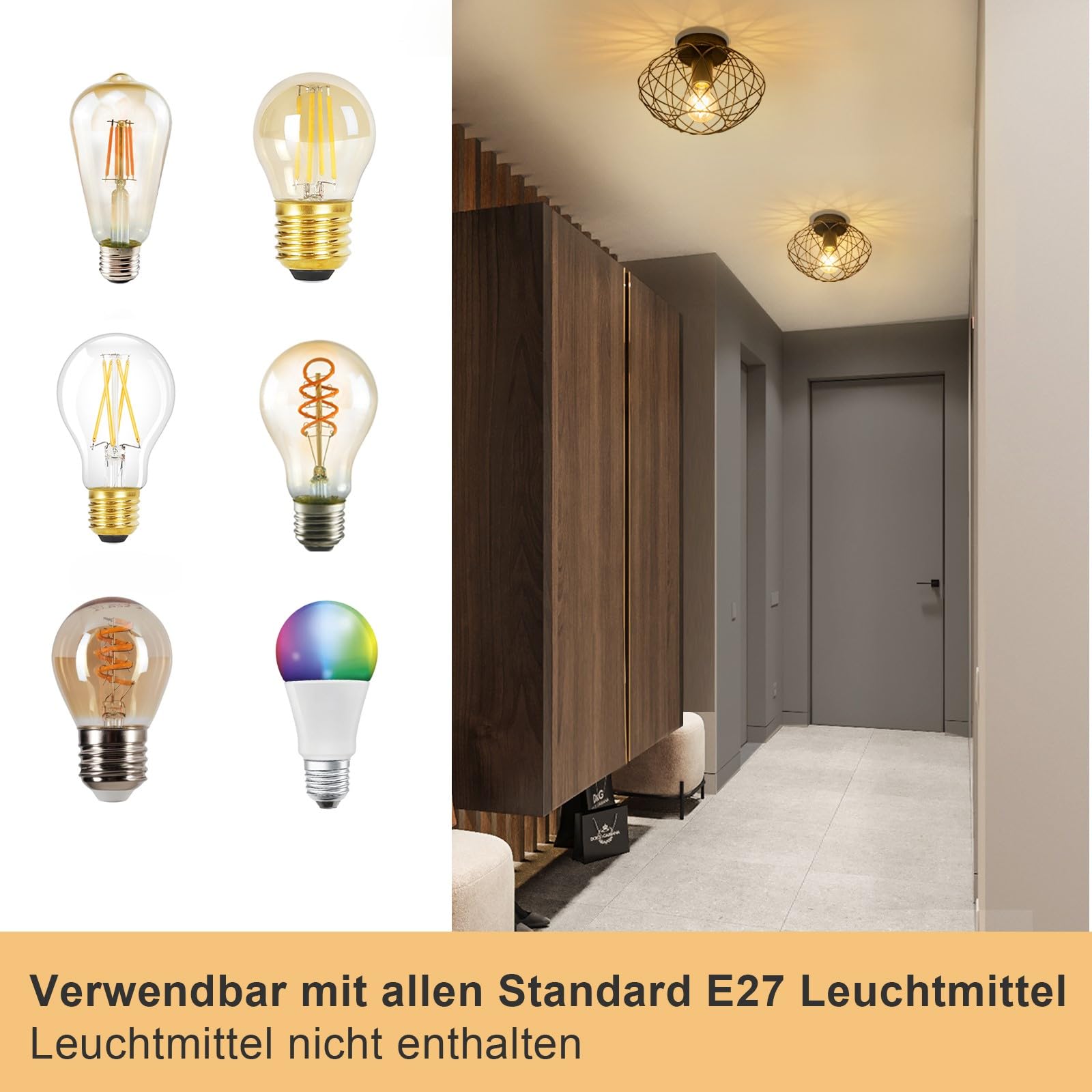 Vind plafondlamp retro in Lampen