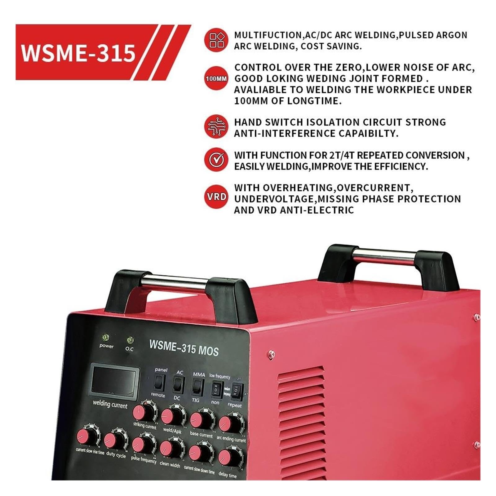 Coupeur de Plasma, Machine À Souder Tig Avec Onduleur 315, Équipement De Soudage L'arc 315A Nouveau Moteur Cc 380V, Facile Utiliser