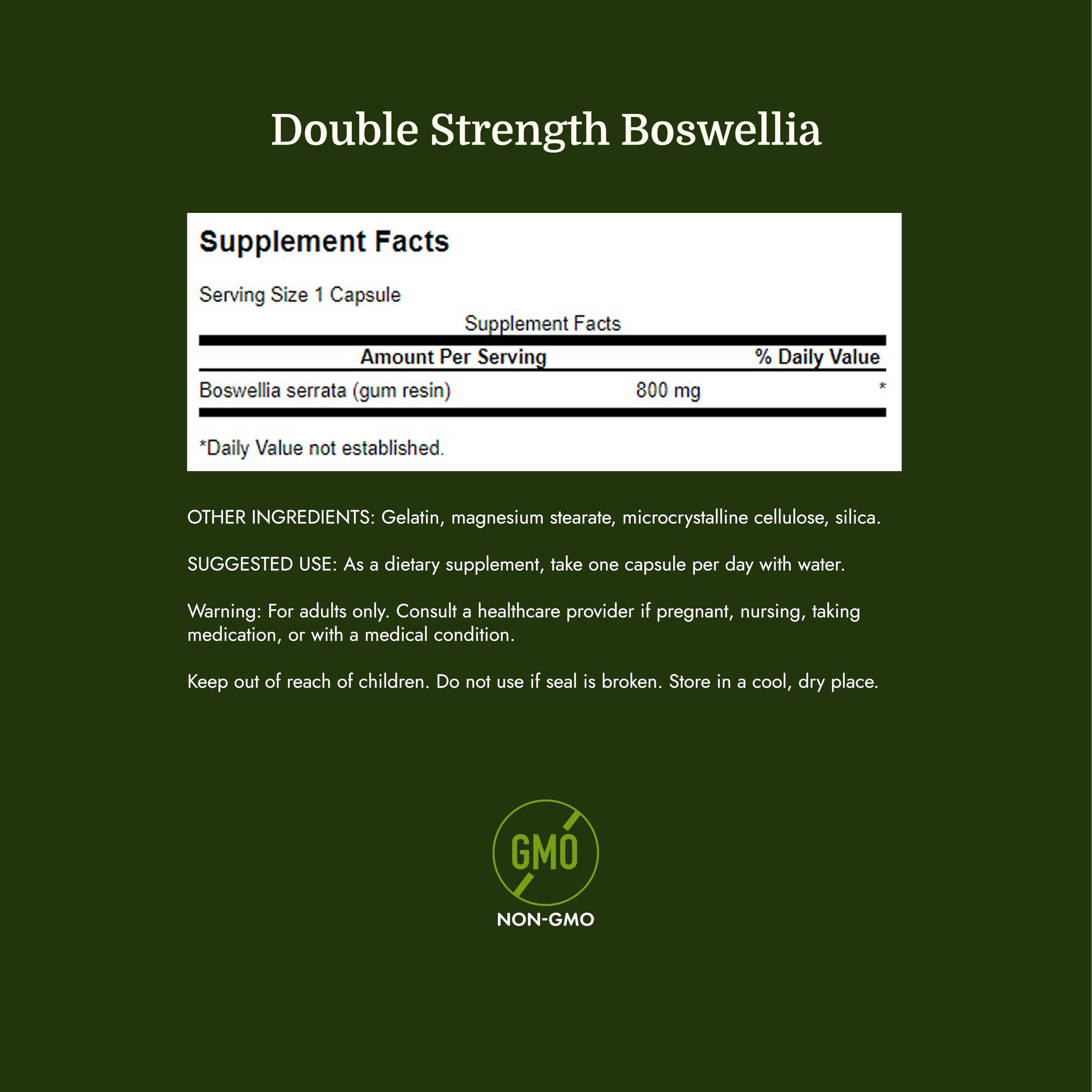 Swanson Double Strength Boswellia Serrata, 800 mg, 60 Capsules — Amazon image 4
