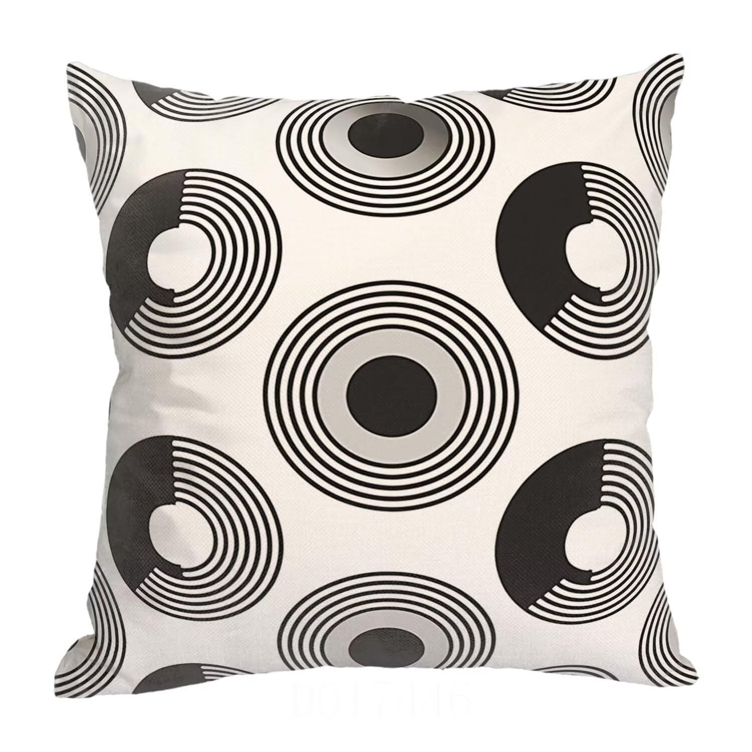 Housse de Coussin 65x65cm Lot de 4 Housse Coussin Doux Coussin GéOméTrie Canapé Taie d'oreiller Noir Et Blanc Housses de Coussin en Doux pour Chambre, Chaise, Salon, Jardin, Canapé Decoration mu-224