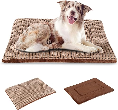 Miniatura 36 de BVAGSS XH079 - Almohadilla reversible para jaula de perro, de espuma viscoelástica, suave, cálida, lavable a máquina, colchón para perreras para