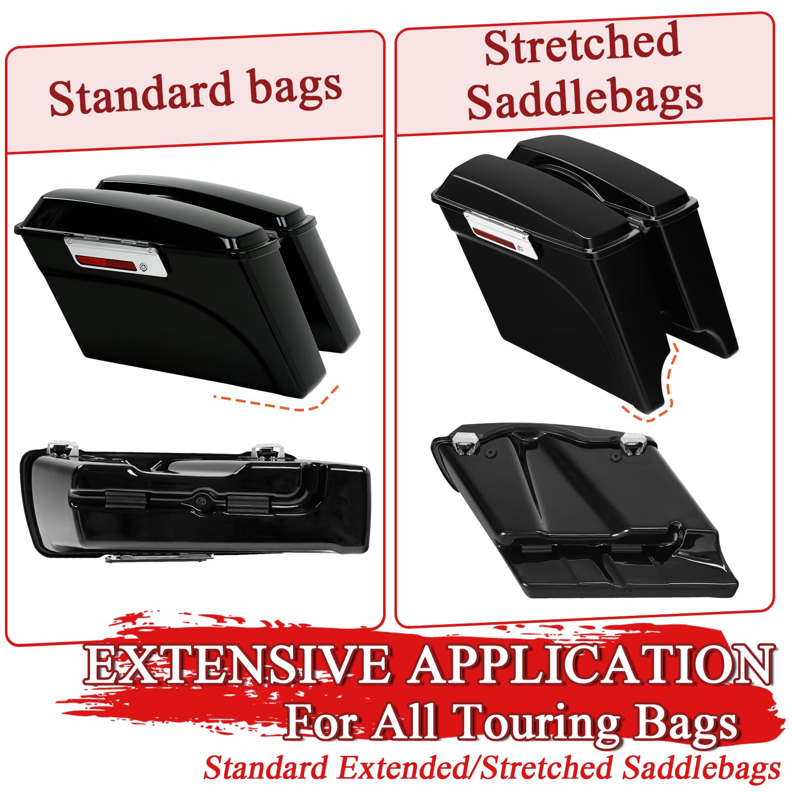 TC Adjustable Plug-In Driver Backrest Pad For Harley Touring Road King Glide 1997 2023 One Piece Slotted Seats I.1215046747