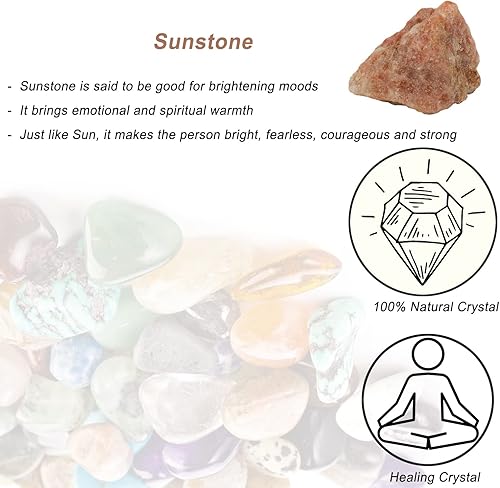 Miniatura 3 de Cristales en bruto de piedra solar, cristales curativos grandes de 1.25-2.0", piedras naturales ásperas, cristal para volteo, cabujones, rocas de