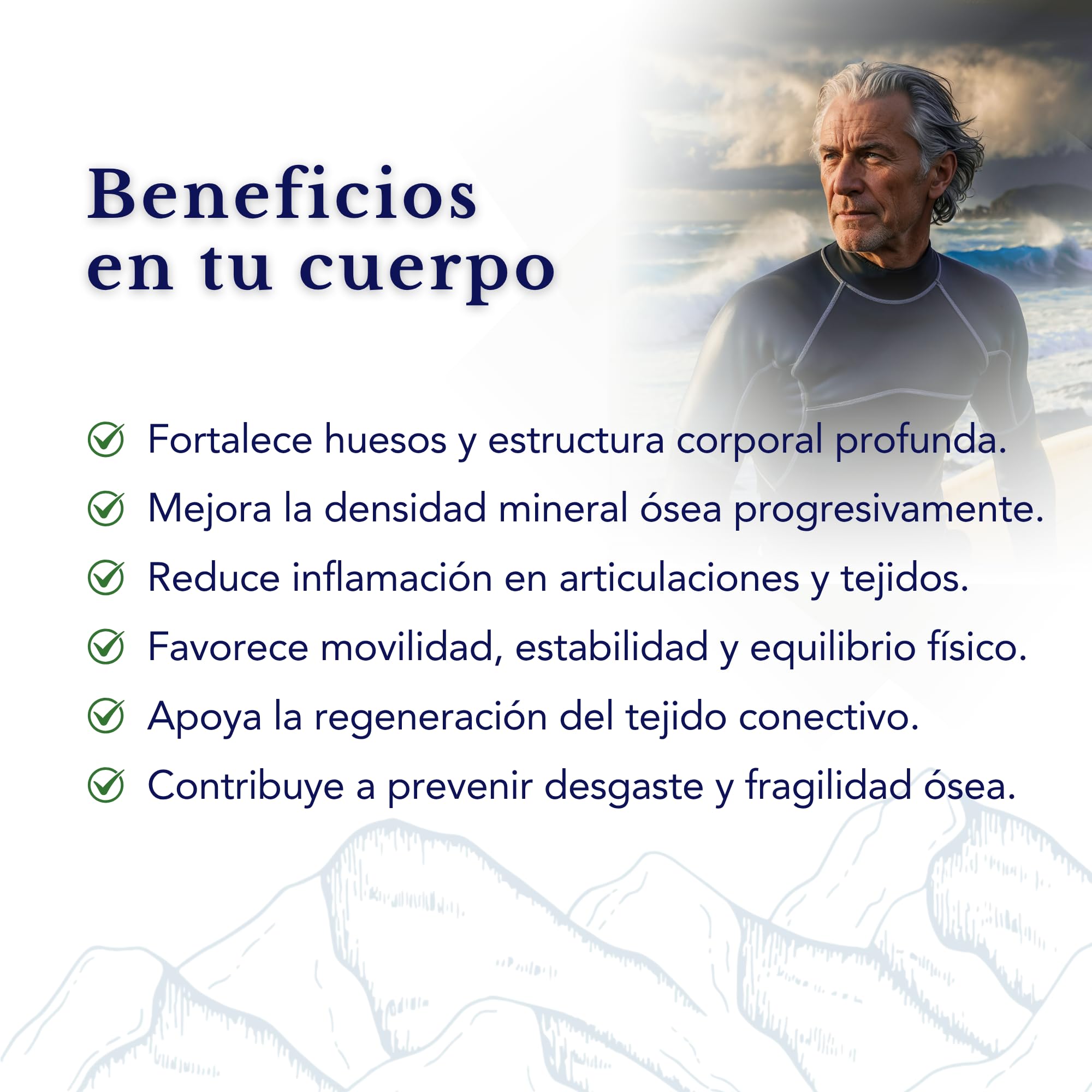 Colágeno Marino con Ácido Hialurónico, Magnesio Quelado, MSM, Boswellia, Vitamina D3 y K2 4000 - SmartAbsorb™ | para la piel, las articulaciones y los huesos | 28 sobres diarios