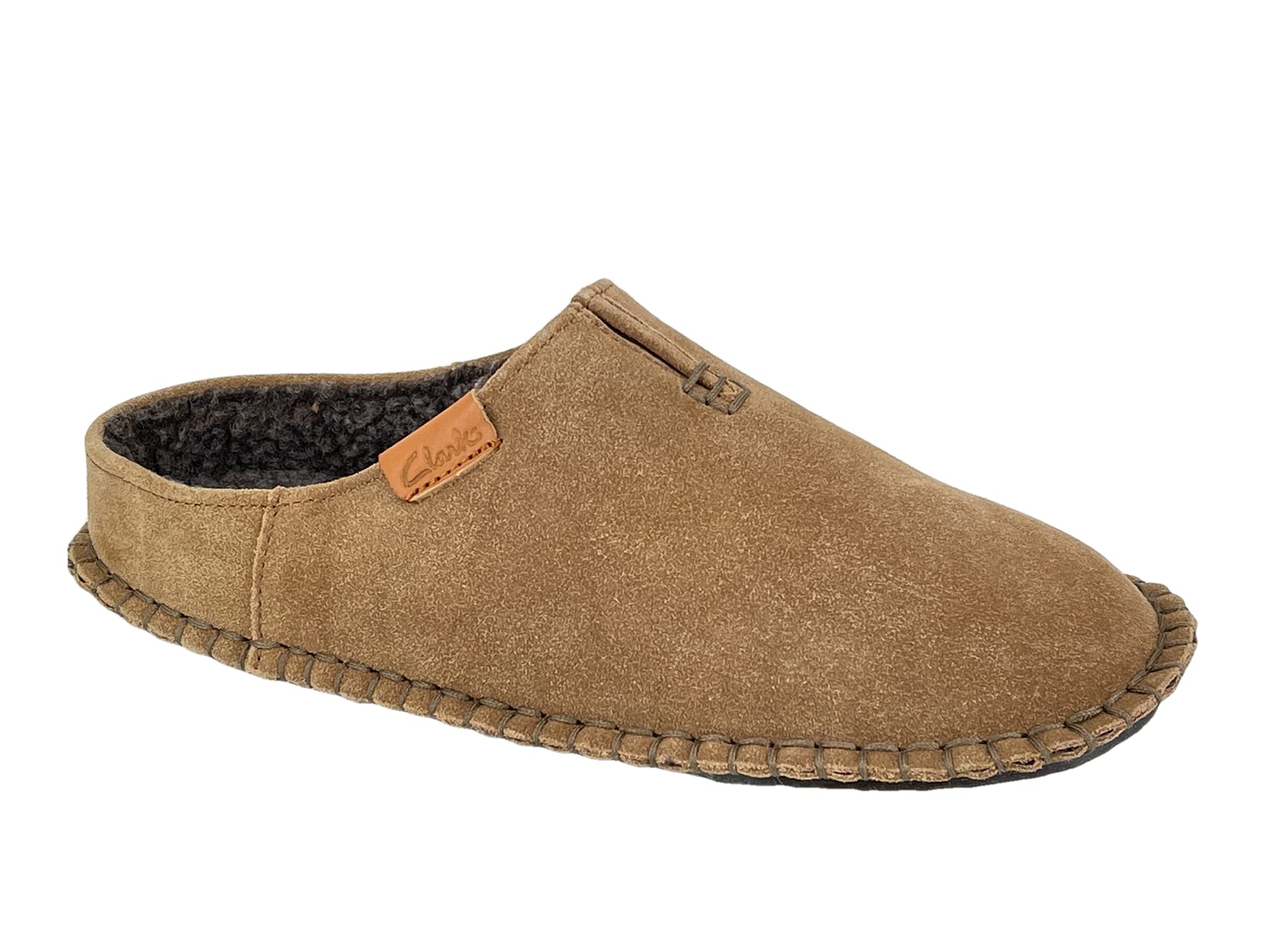 Buy Mens Open Back Suede Leather Slipper With Heavy St JMS0752 Plush
