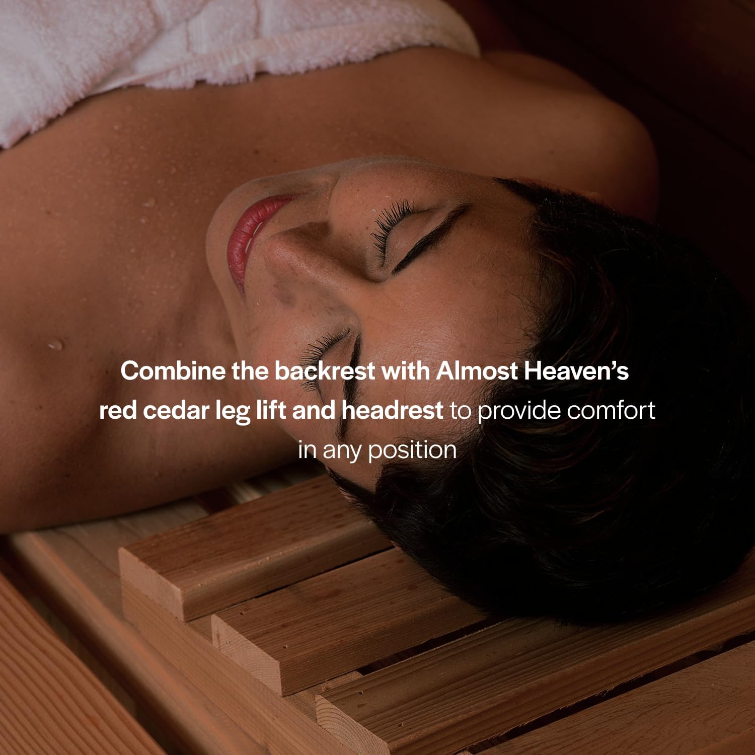 Almost Heaven Saunas Sauna Backrest, Luxury Home Sauna Accessory in Cedar Handmade in The USA, Traditional and Infrared Sauna Accessories, Wooden Sauna Back Rest for Comfort & Relaxation