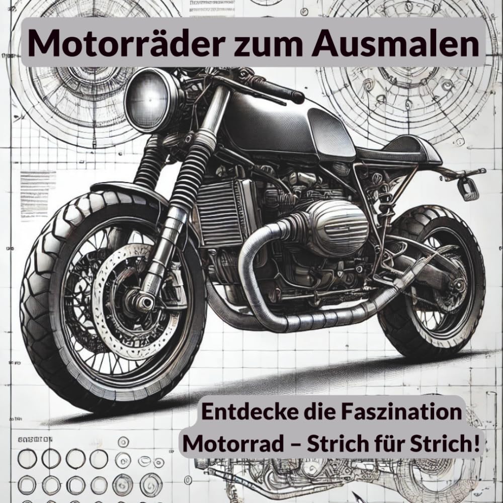 Motorräder zum Ausmalen: Entdecke die Faszination Motorrad – Strich für Strich!