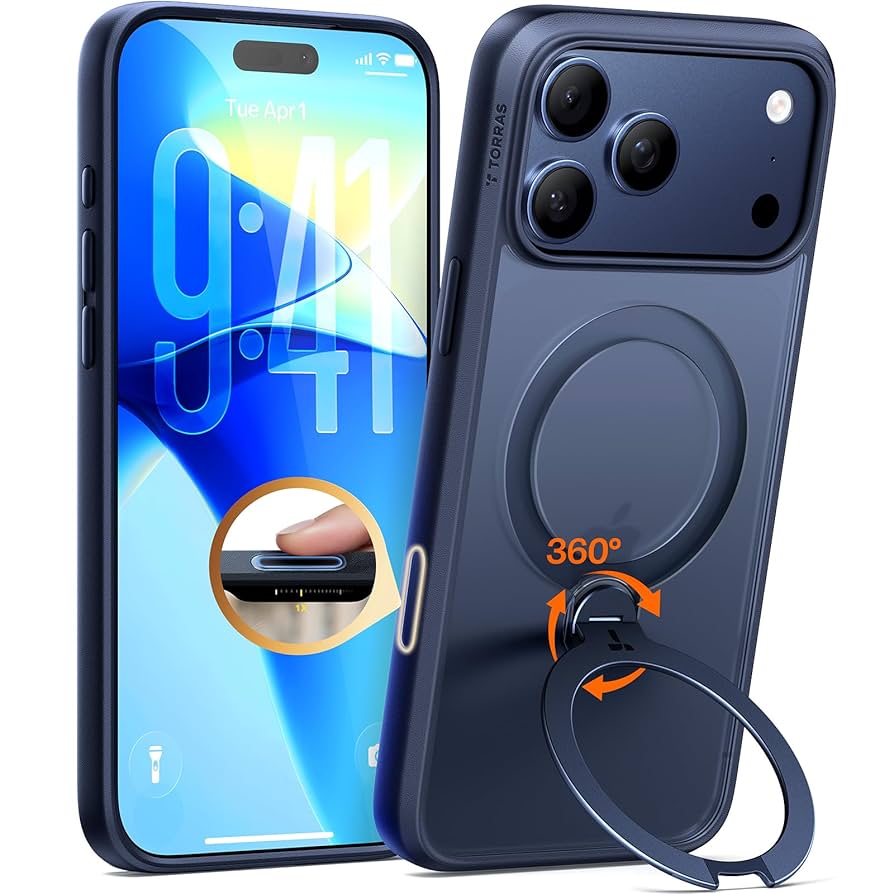 TORRAS 360°回転式ケース ブラックiphone17 pro Amazon.co.jp: TORRAS iPhone 17 Pro 用 ケース【多機能一体