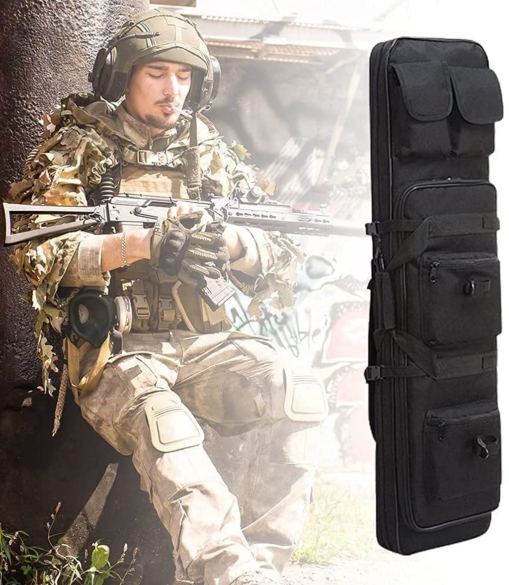 Estuches para rifle Estuche para rifle largo Bolsa táctica para pistola, 32/38/46 pulgadas Pistola Escopeta Airsoft Estuche de almacenamiento - Bolsa para caña de pescar Mochila con correa para el hom