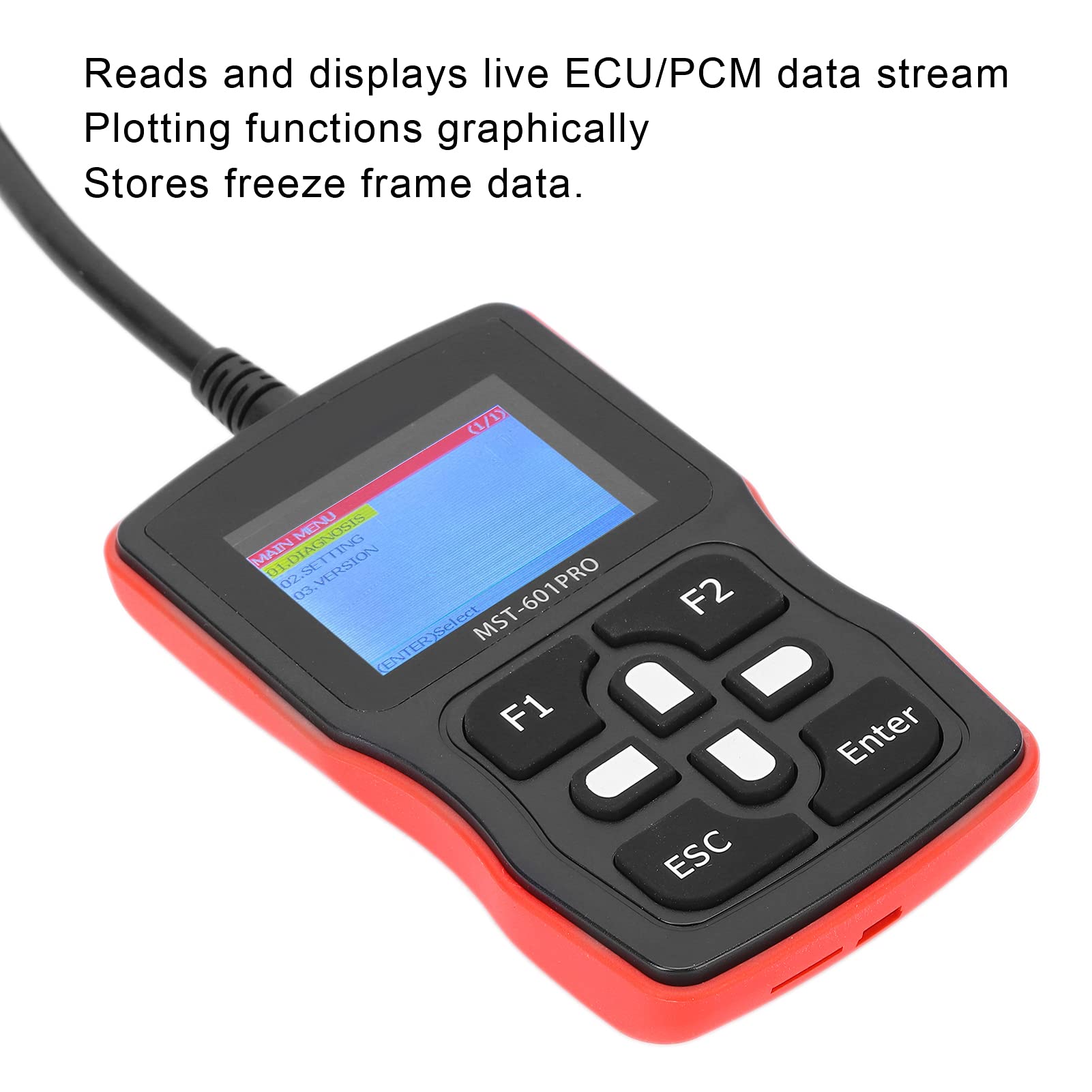 Universelles Diagnosetool, Ersatz, Unterstützt das Motorsystem, Motorrad-OBD-Scanner, 2,4-Zoll-LCD-Display, Einfache Bedienung, Transport, Datenstrom Lesen, DTCs,