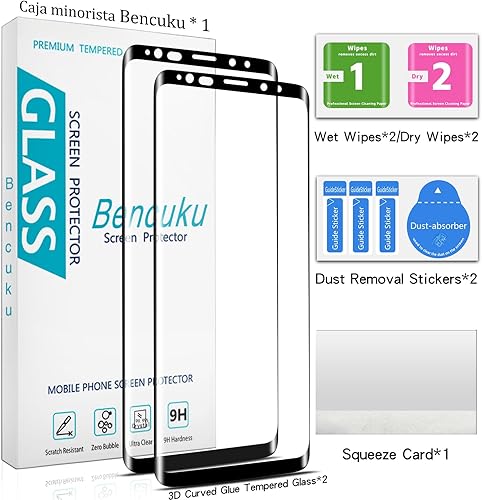 Miniatura 7 de Bencuku HPTech - Protector de pantalla para Samsung Galaxy Note 8, vidrio templado, cobertura de pantalla completa curvada 3D, resistente a los