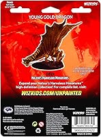 Vista 2 de Las maravillosas miniaturas de D&D Nolzur: Joven dragón dorado