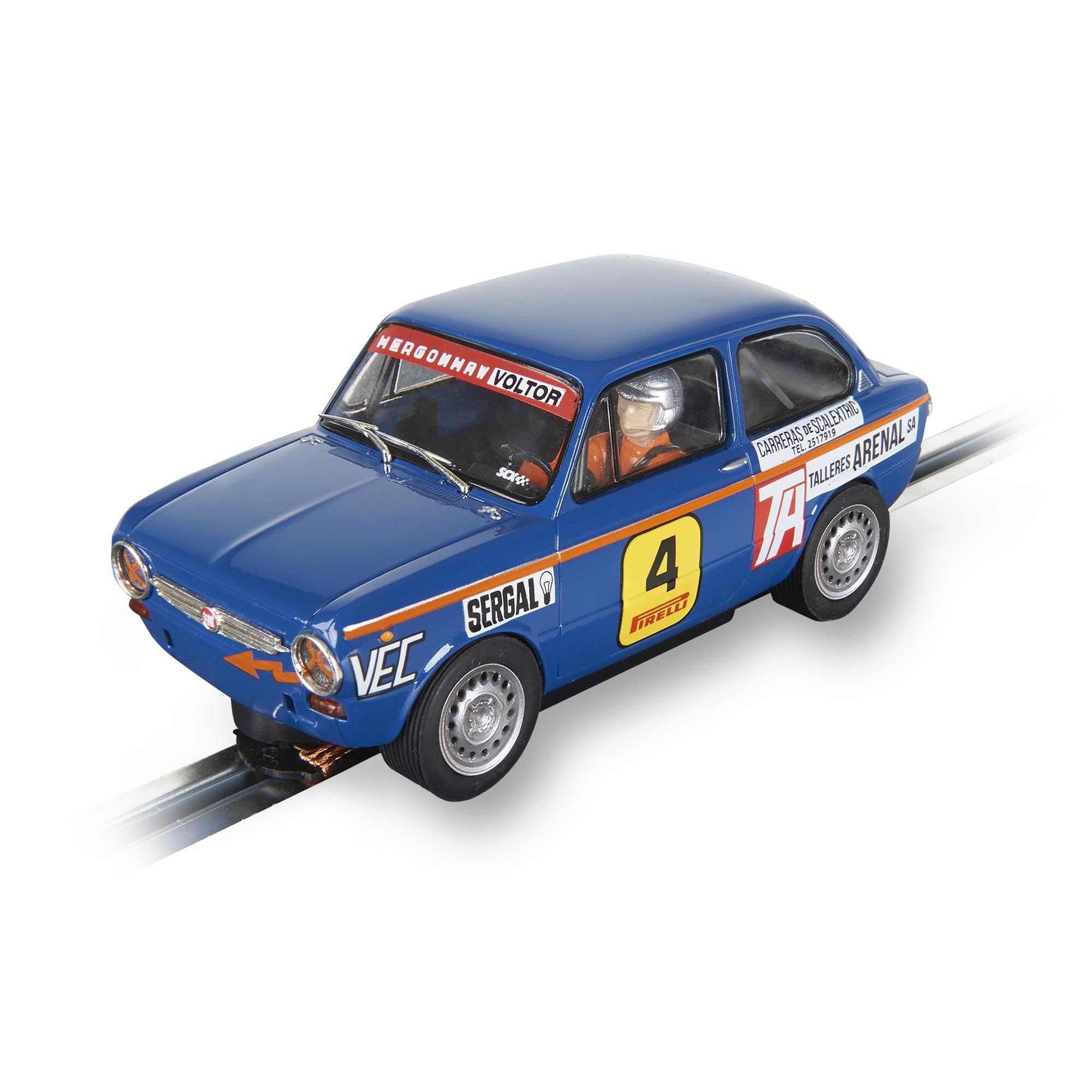 SCALEXTRIC - Vehículo de Carreras Advance - Coche Slot - Escala 1:32 (Seat 850 E - Anton Guasch - Arrabassada '72)