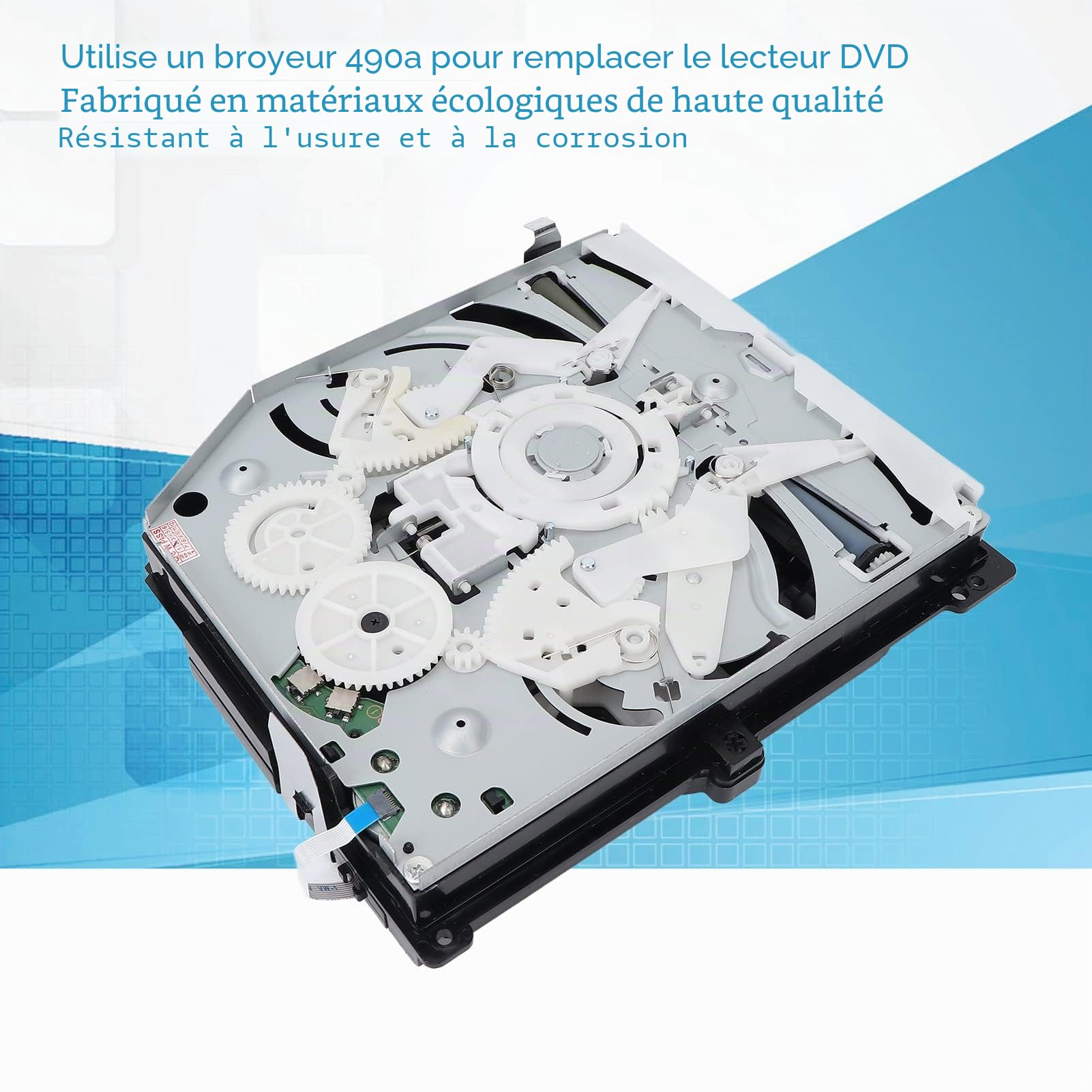Yctze Lecteur de Disque DVD CD Portable pour KEM‑490 - Remplacement de Lecteur Optique Compact et Simple pour PS4, Idéal pour Lecteur de Disque PS4, Lecteur Blu Ray PS4,