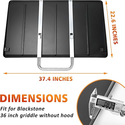Miniatura 3 de Grisun 5004 - Tapa dura para parrilla Blackstone de 36 pulgadas, tapa dura para parrilla Blackstone de 36 pulgadas, cubierta de parrilla de grasa