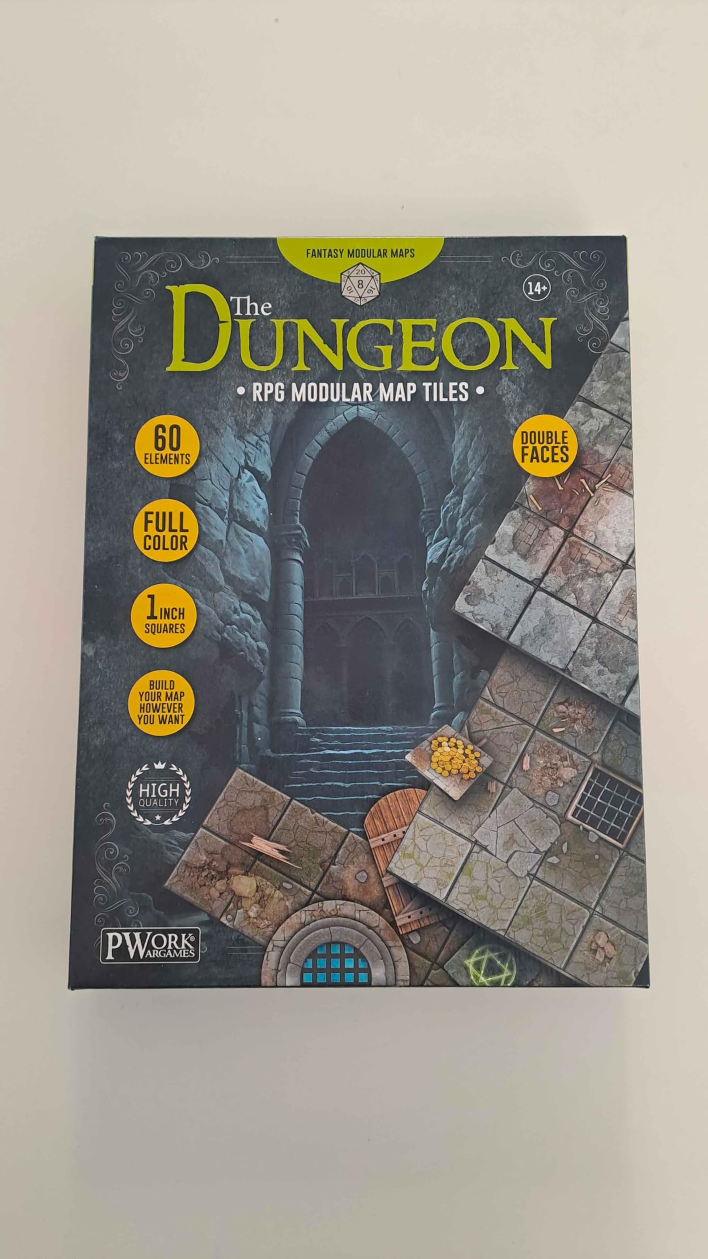 The Dungeon RPG modułowe płytki mapowe, dwustronne płytki kartonowe