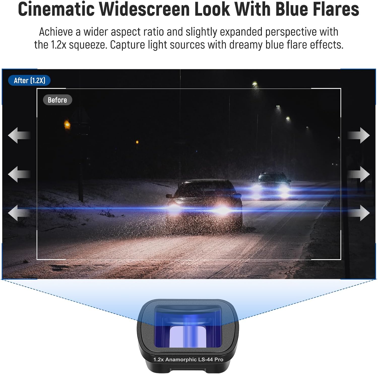 NEEWER 3 Pack ND Filter Set (Variable ND2-32, CPL, 1/4 Black Diffusion) & 0.75X Wide Angle Lens, 2X Macro Lens, 1.2X Blue Anamorphic Lens, Screen Protectors Compatible with DJI Osmo Pocket 3, FL-B28