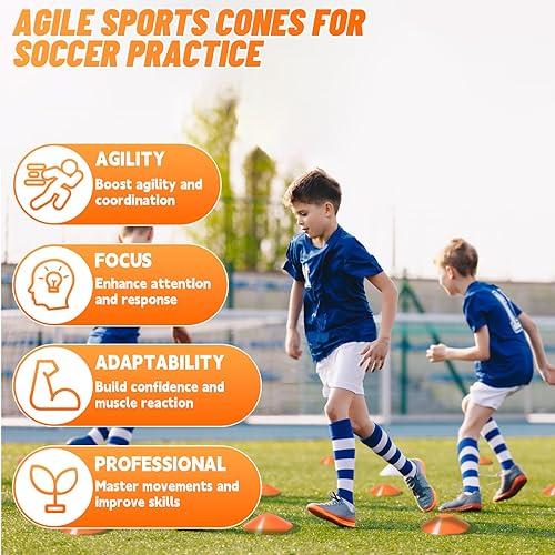 Miniatura 7 de Bearwill Portería de fútbol, porterías de fútbol para niños para patio trasero, juego de 2, red de fútbol portátil de 4 x 3 pies, equipo de