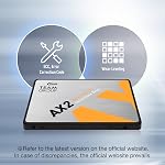 TEAMGROUP AX2 1TB 3D NAND TLC 2.5 Inch SATA III Internal Solid State Drive SSD (Read Speed up to 540 MB/s) Compatible with Laptop & PC Desktop T253A3001T0C101