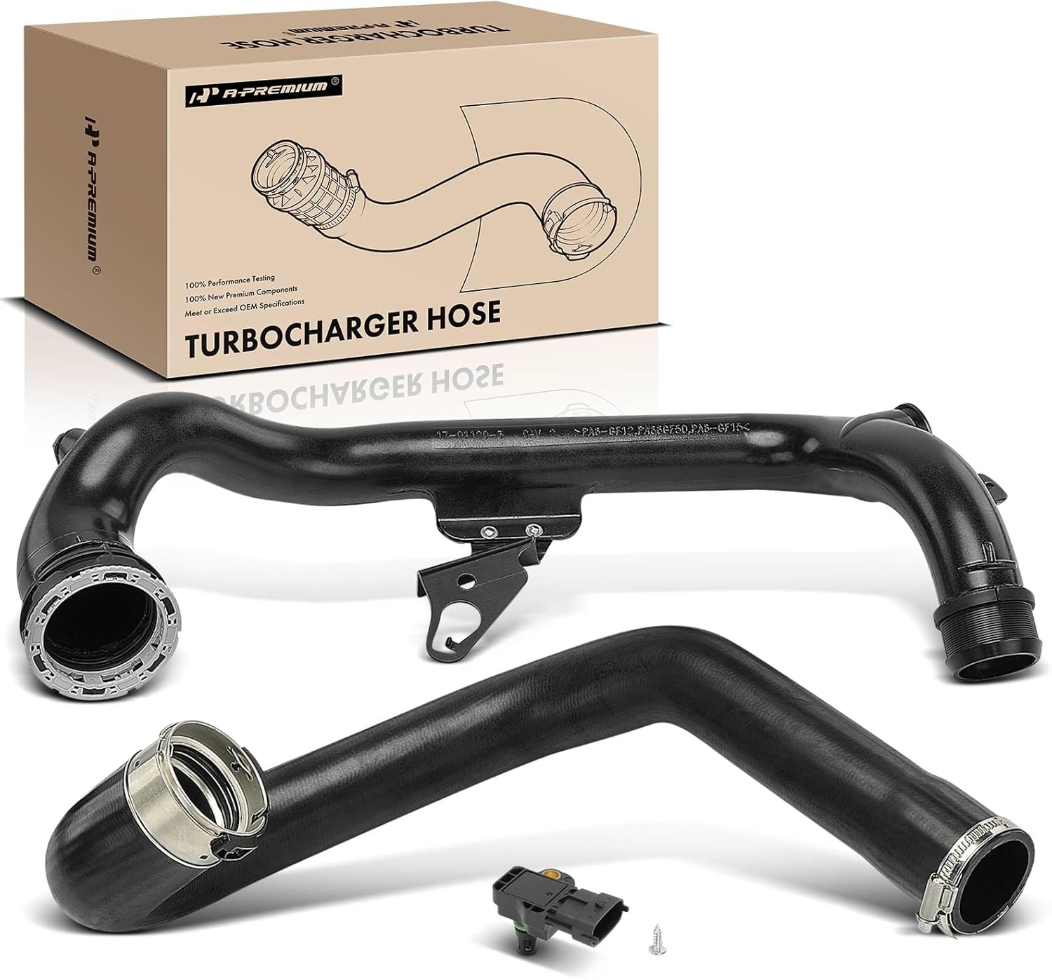 A-Premium Turbocharger Intercooler Hose Compatible with Chevrolet 2013-2015 Malibu & Buick 2014-2017 Regal