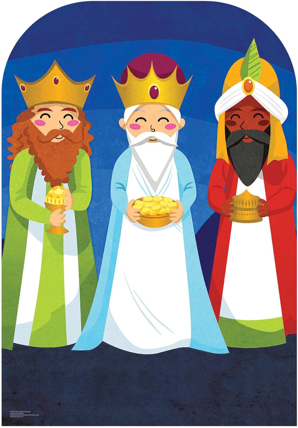 Star Cutouts SC4230 Three Kings Christmas Child Stand in Cardboard Cutout