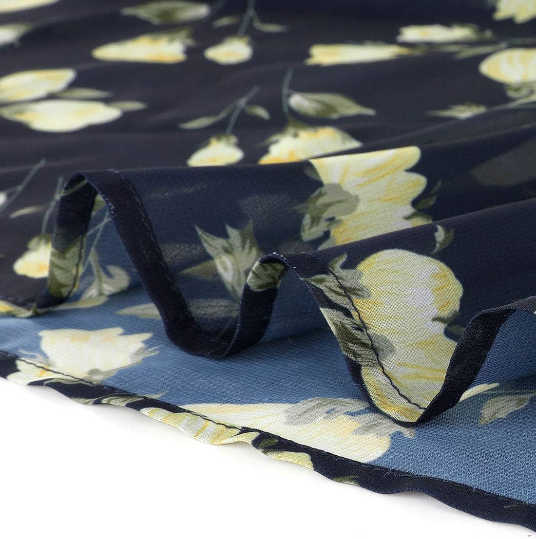 Allegra K Women's Floral Sundress 2025 Easter Tie Shoulder Smocked Spaghetti Strap Dress - Image 6