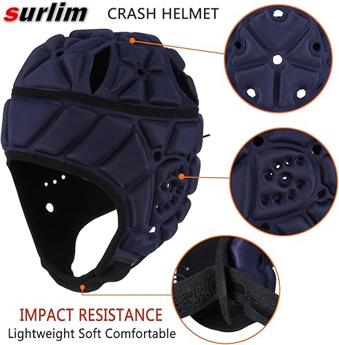 Miniatura 2 de Casco suave para bandera de fútbol Scrum Cap Soft Shell Casco de rugby para jóvenes adultos