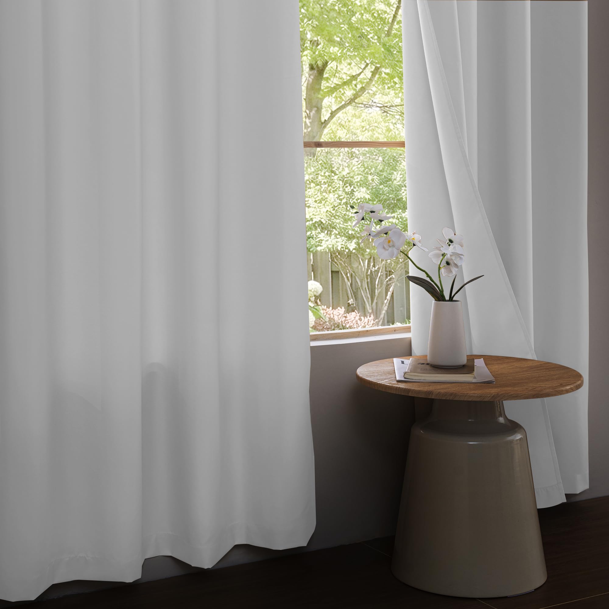 Outdoor Vorhang Wetterfest Mit Ösen, Outdoorvorhänge Wasserdicht Outdoor Gardinen Sonnenschutz Sichtschutz für Balkon Pergola Terrasse Veranda (132x215cm, 1 Stück, Grau-Weiß)