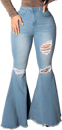 Pantalon vaquero mujer acampanado Clearance