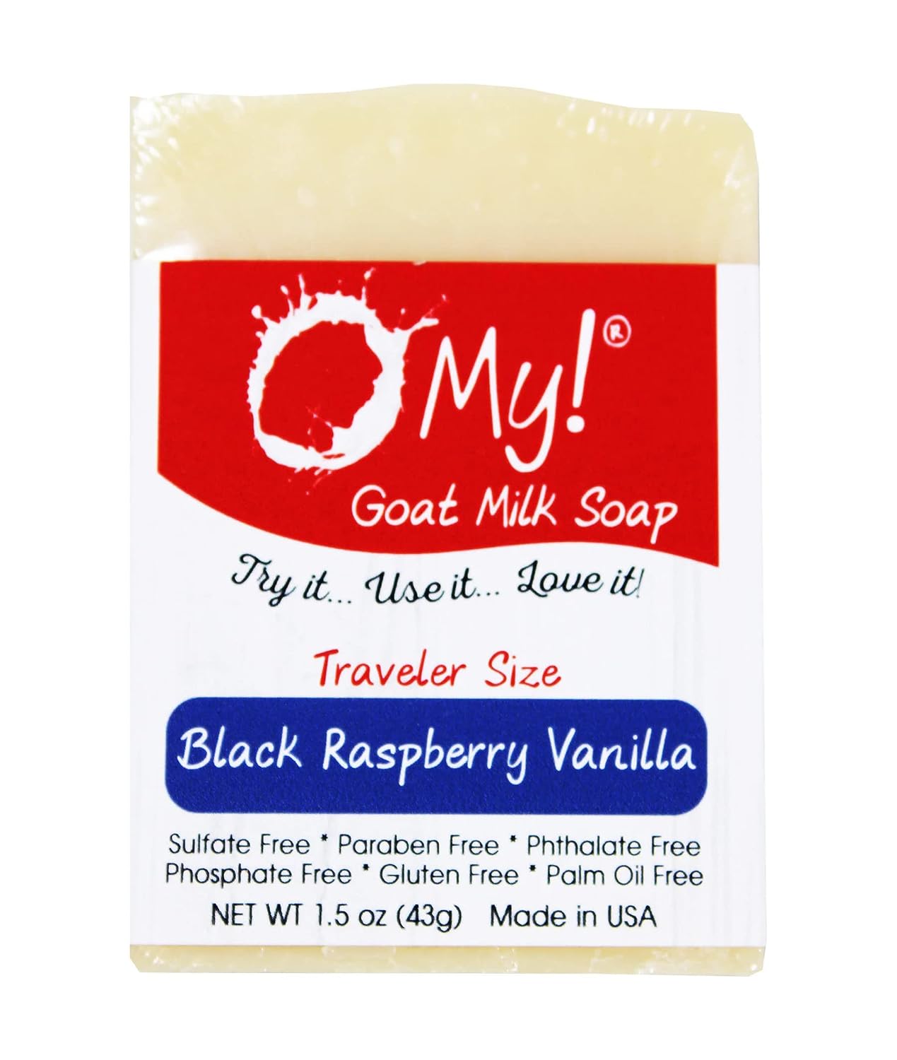 O My! Goat Milk Soap Bar 1.5oz Traveler | Made with Farm-Fresh Goat Milk | Free of Parabens & More | Handcrafted USA