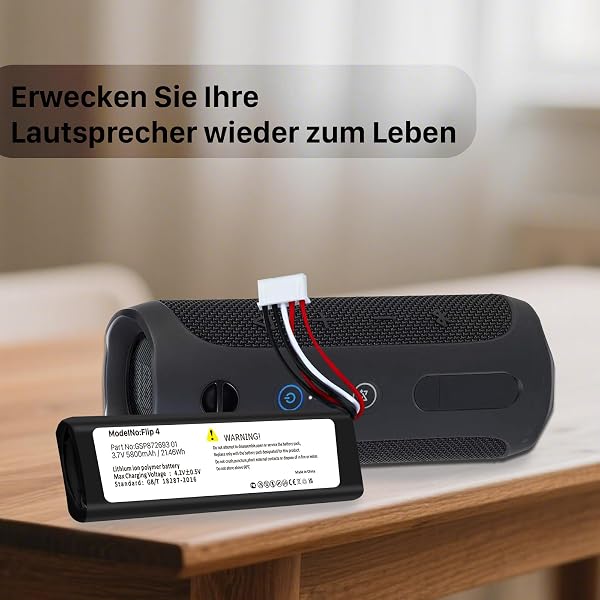 Batería de 5800 mAh para altavoces JBL Flip 4 - 5