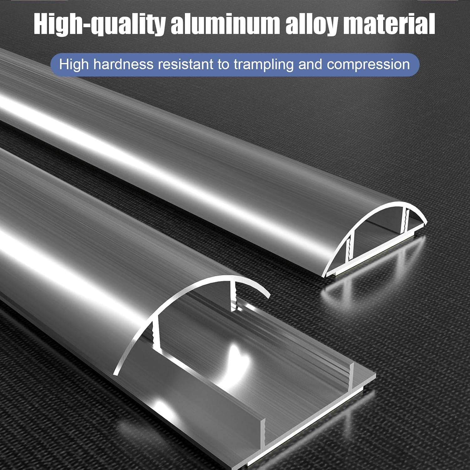 Electric Cord Covers for Floor, Durable Long Lasting Design, Quick Peel and Stick Installation for Home, Office, Hallway, Workshop(74x2mm/2.9x0.8in)