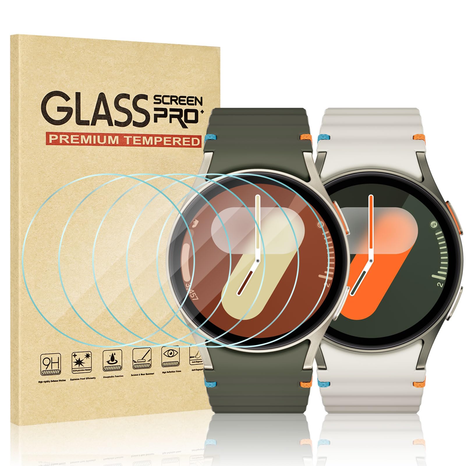 Folia ochronna na wyświetlacz do Samsung Galaxy Watch 7 / 6 / 5 / 4 mm, 44 mm, odporna na zarysowania HD, folia ochronna na wyświetlacz do zegarka Galaxy Watch 4/5/6/7, 44 mm