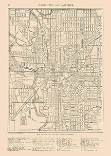 Posterazzi PDXININ0011SMALL Indianapolis Indiana 1921 Reynold Poster Print, 18 x 24, Multicolor