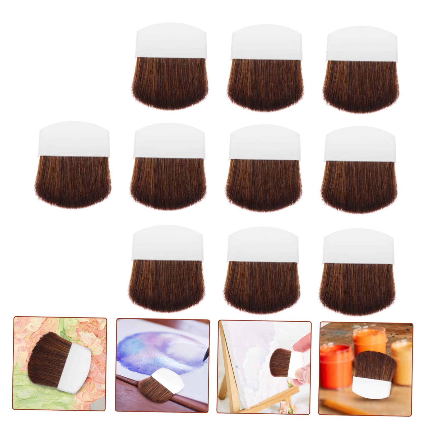 DOITOOL 5 Set Set Di Pennelli Minuscolo Piccolo Arte Mini Spazzola Per Dettagli in Nylon Pennello Per Disegnare Pennello Da Acquerello Da Viaggio Di Legno Bianca 10 Pezzi * 5