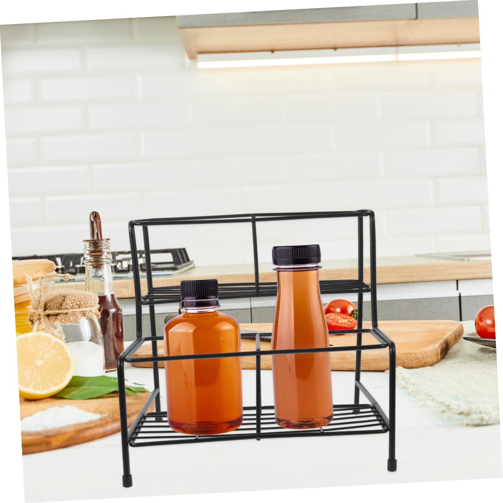 Eisen Syrup Flaschenhalter Stabiles Küchenregal Metall Organizer Für Sirup Marmeladen Gewürze Saucen Aufbewahrung Theken Desktopständer