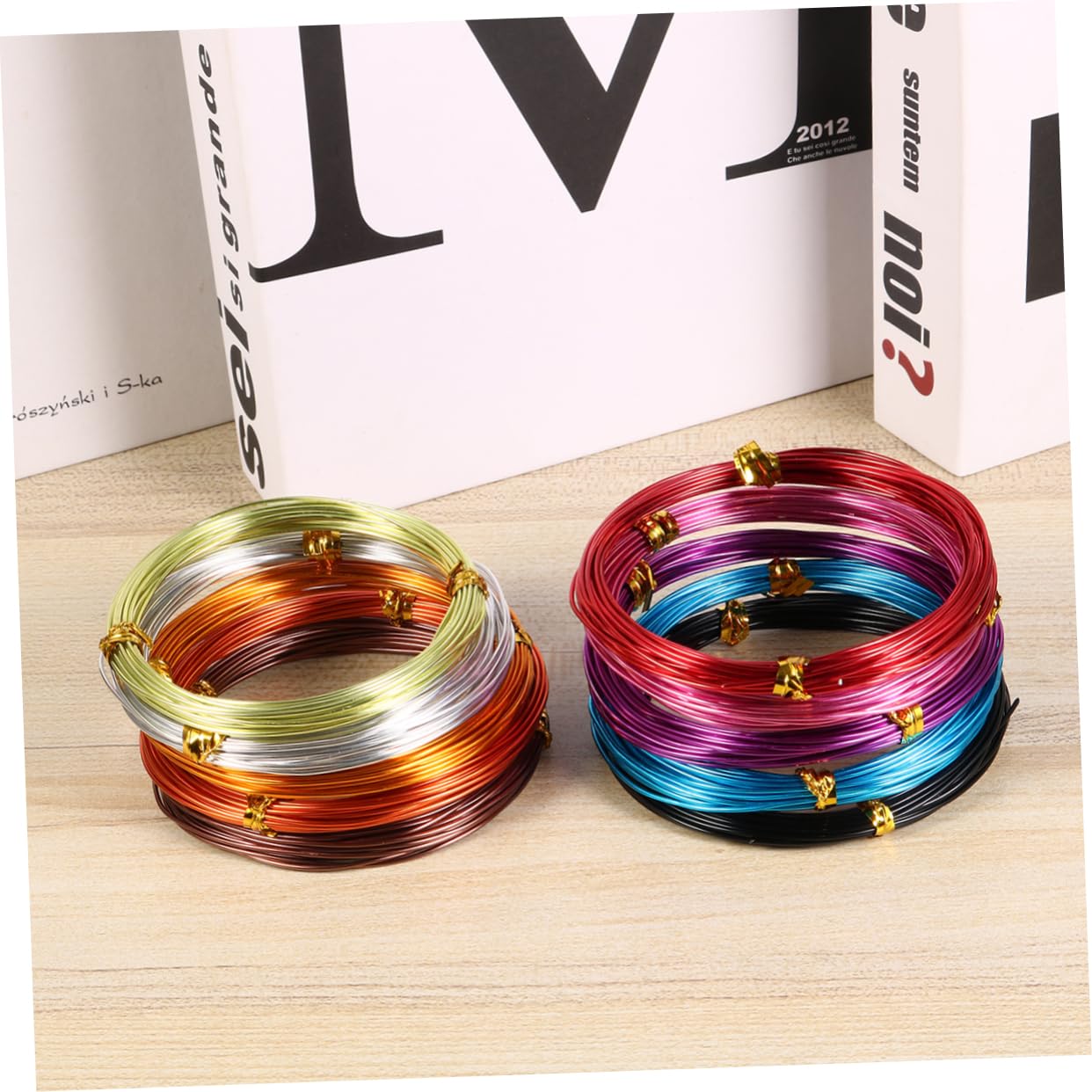 DOITOOL 5 Sätze Bunte Aluminiumdraht Flexibles Bastelmaterial Für DIY Bonsai Formung Und Schmuckherstellung Teilig Und 10 Stück * 5