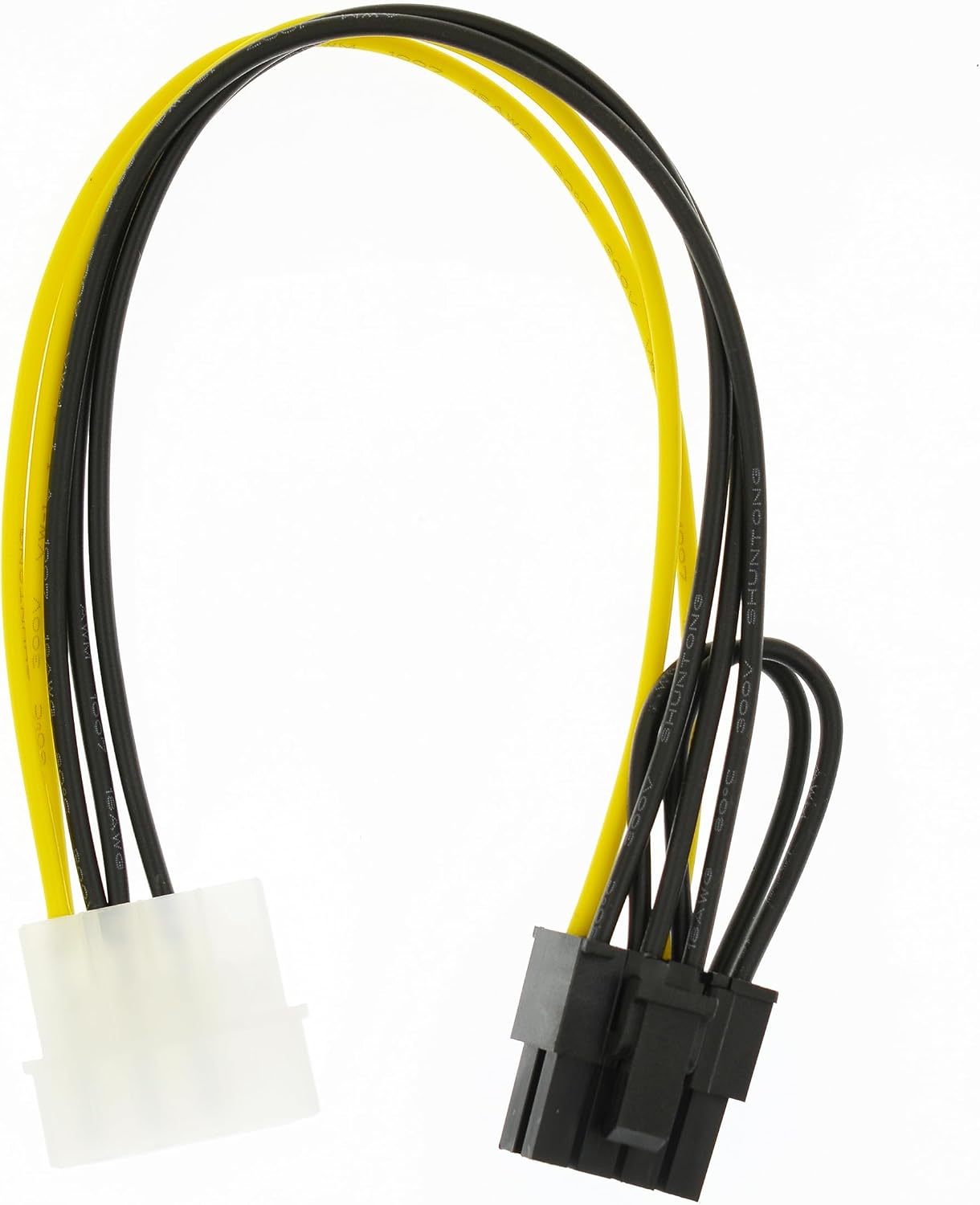 4 Pin Molex to 8 Pin (6+2Pin) Video Card GPU Power Supply Cable 8.6inch 22cm