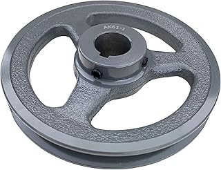 SUONE High Quality Single Groove Web Sheaves, 5.95" OD 1" Bore V-Belt Sheave,AK61-1,A Belt Section, Made of Cast Iron,for A, 3L& 4L (A&AX) V-Belt Types Classic V-Belt (Durable)
