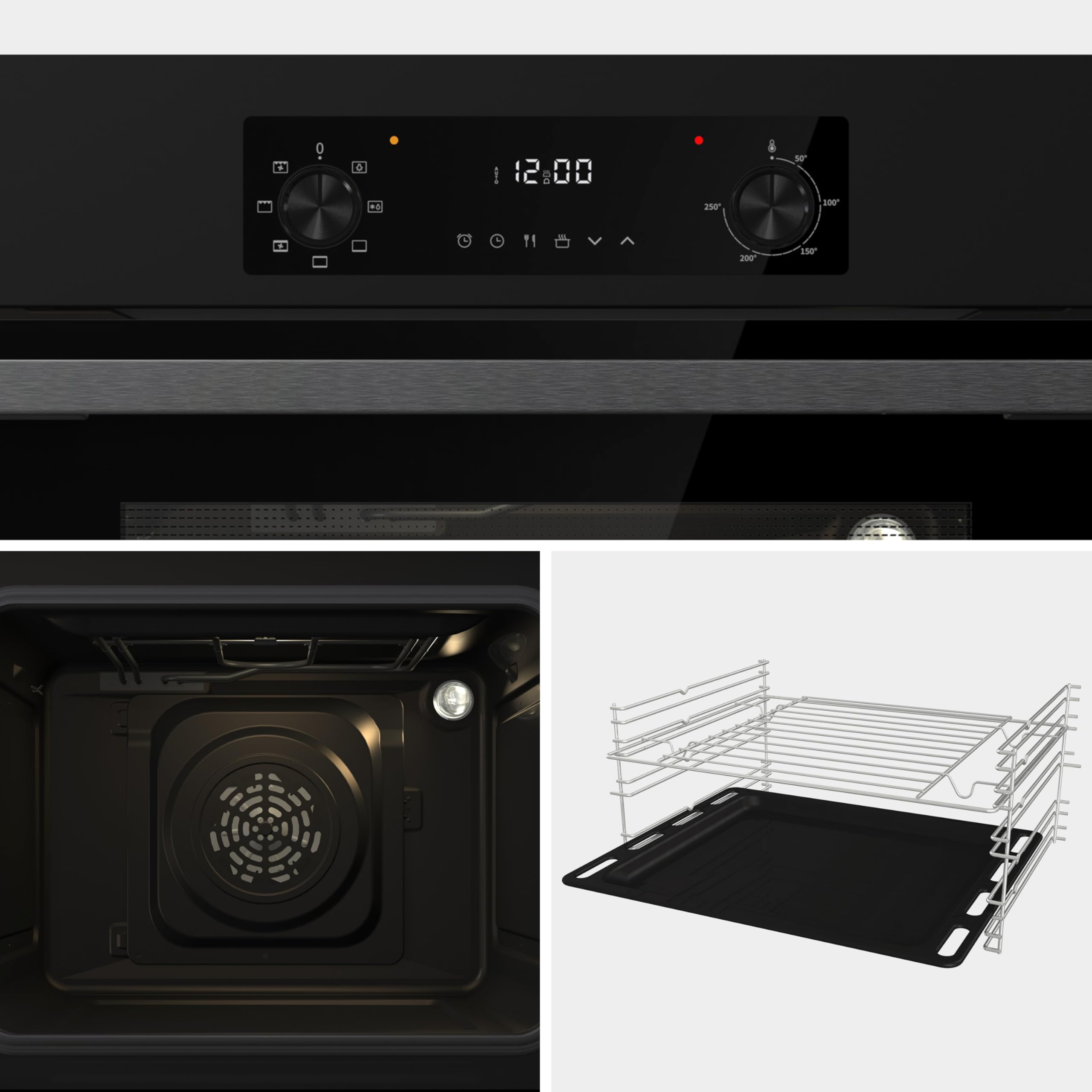 Hisense BI62220AB Forno Multifunzione 61L 7 Funzioni Even Bake AquaClean Classe A Nero