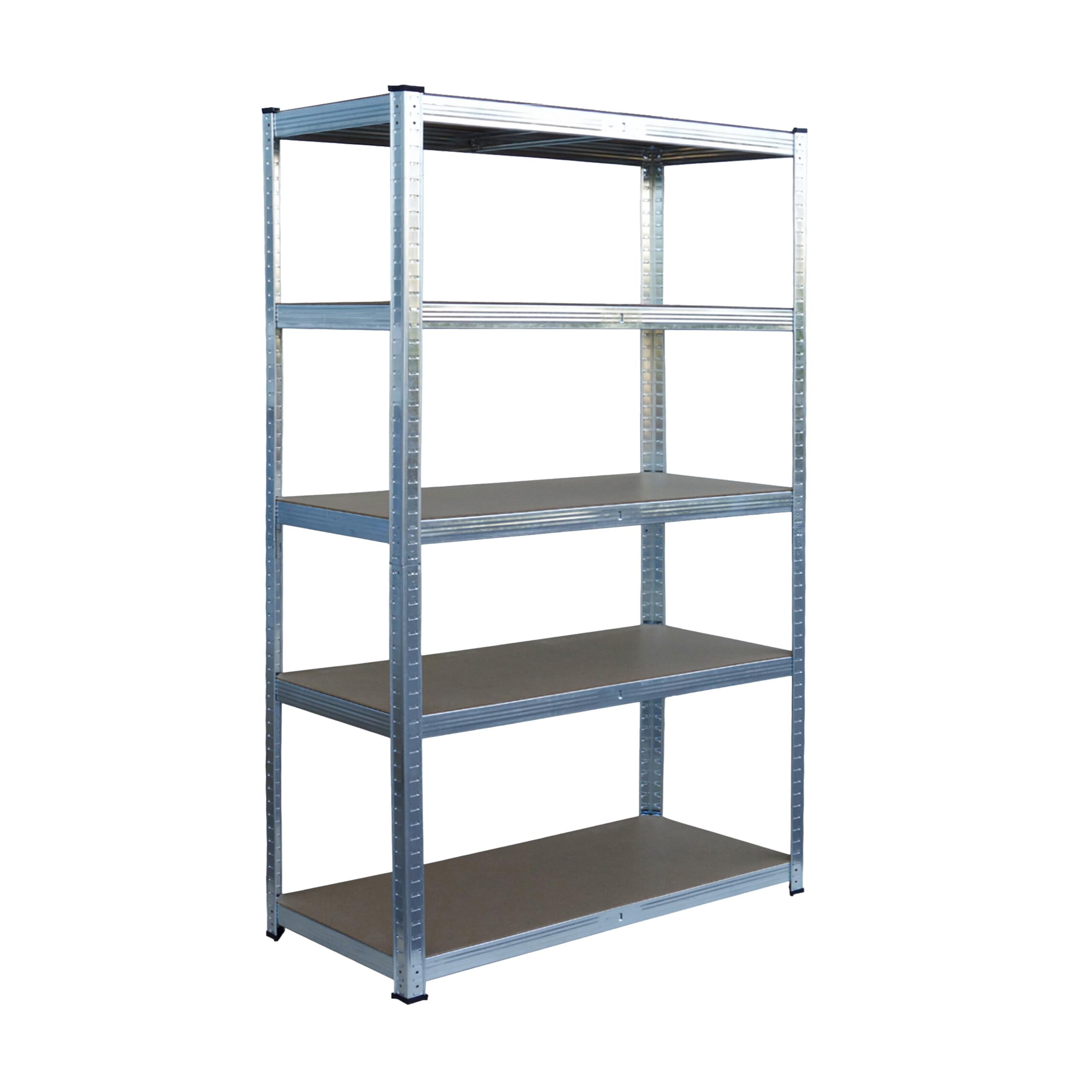 Relaxdays heavy-duty steel shelving, 5 shelves, load 875 kg, 50x100x200 cm, silver for basement & garage