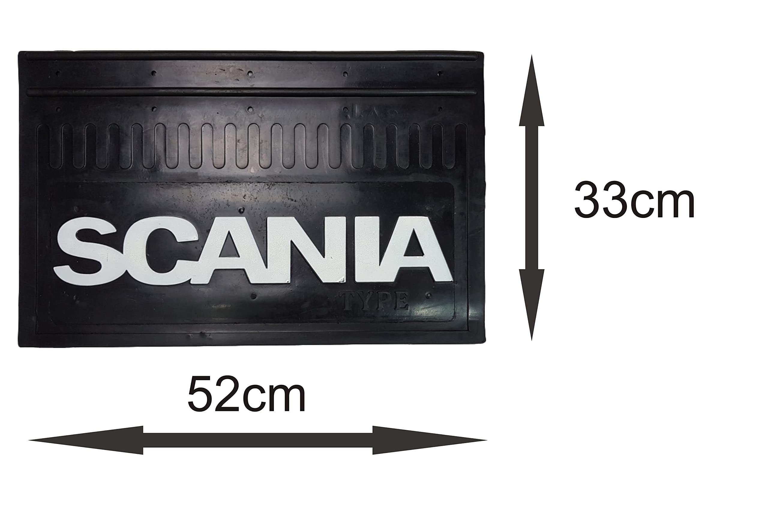 Defensas de goma con inscripción en relieve para camión, apto para todos los modelos SCANIA (negro)