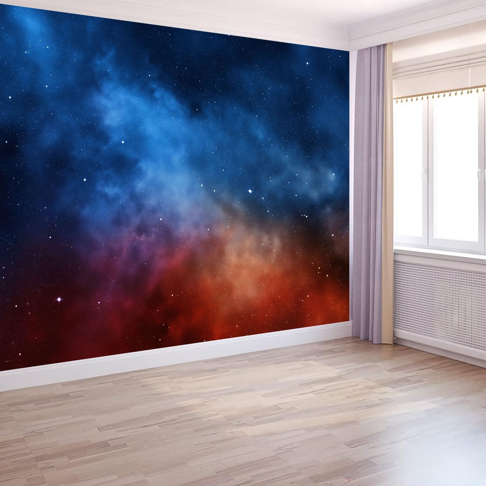 Fototapeta 3D, gwiaździste niebo, wszechświat, 350 x 256 cm, nowoczesny plakat ścienny, mural tapeta z włókniny, do salonu, sypialni, pokoju dziecięcego, dekoracja ścienna murale