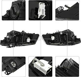 1Pair Xenon Headlight Assembly for 2014 2015 2016 for Mercedes-Benz CLA-Class C117/CLA45 AMG/CLA180/CLA200/CLA250 w/Factory Models Only, A1179066800, A1179065600