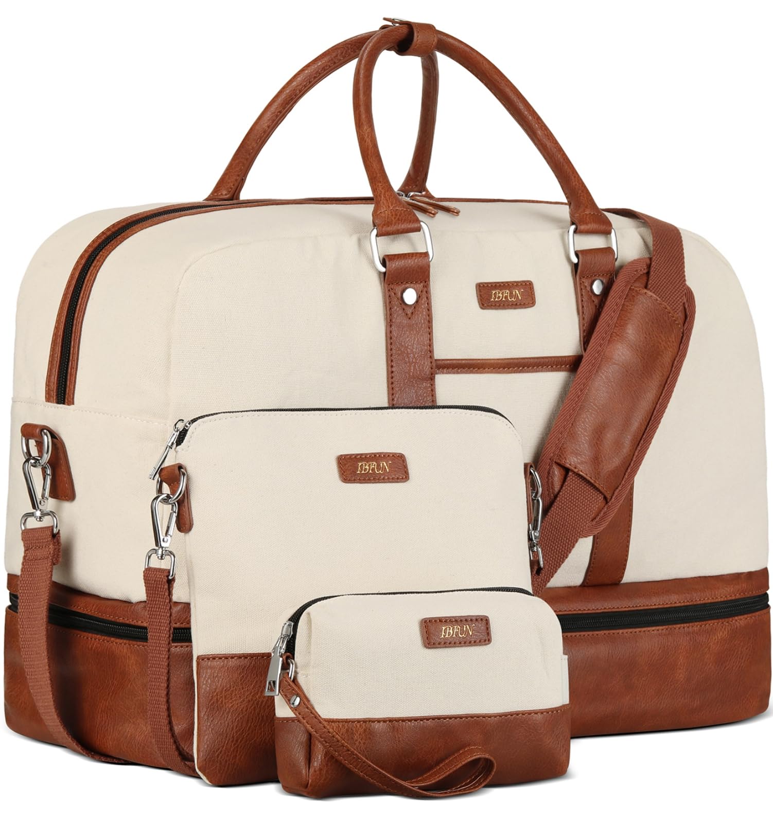 Photo 1 of IBFUN 3-Piece Weekender Travel Duffel Set with Shoe Compartment
